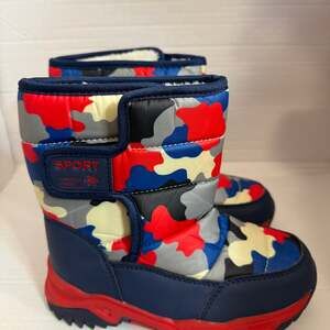 Boys Girls Snow Boots Toddler Outdoor Winter Warm Waterproof Anti-Slip Anti-Coll